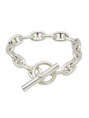 Hermes Bracelet Chaine D'ancre MM 15 Pieces 16 925 Sterling Silver